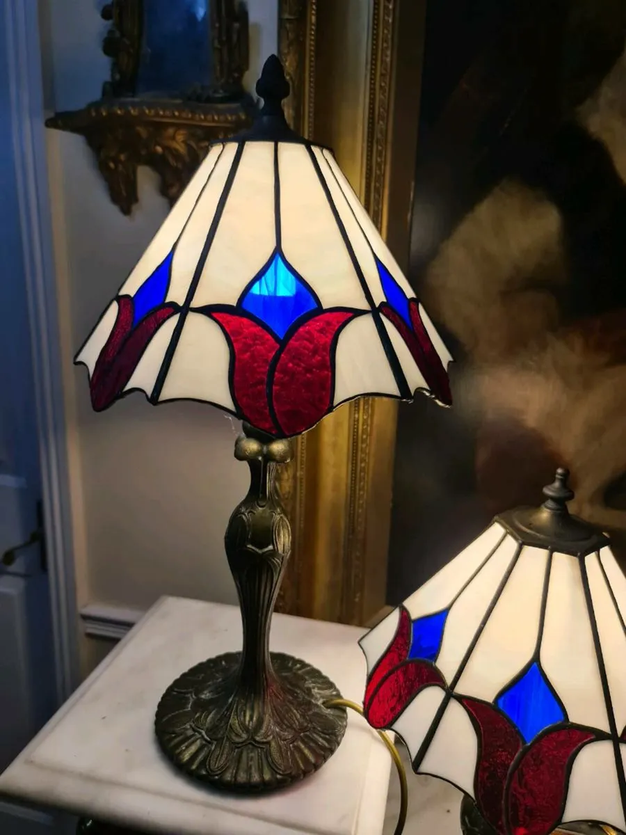 Pair of vintage tiffany lamps - Image 4