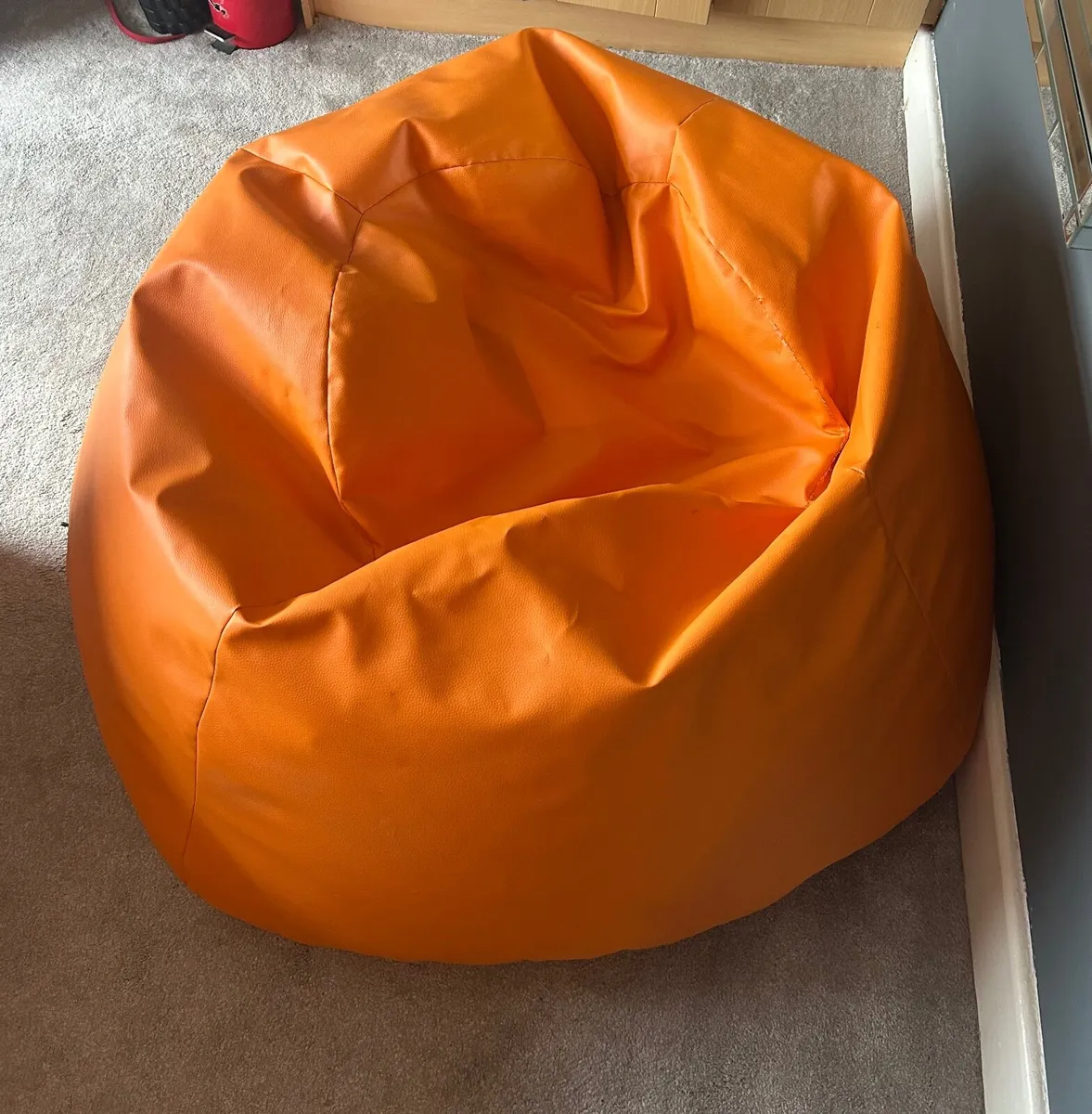 Large Orange Bean Bag - Image 2