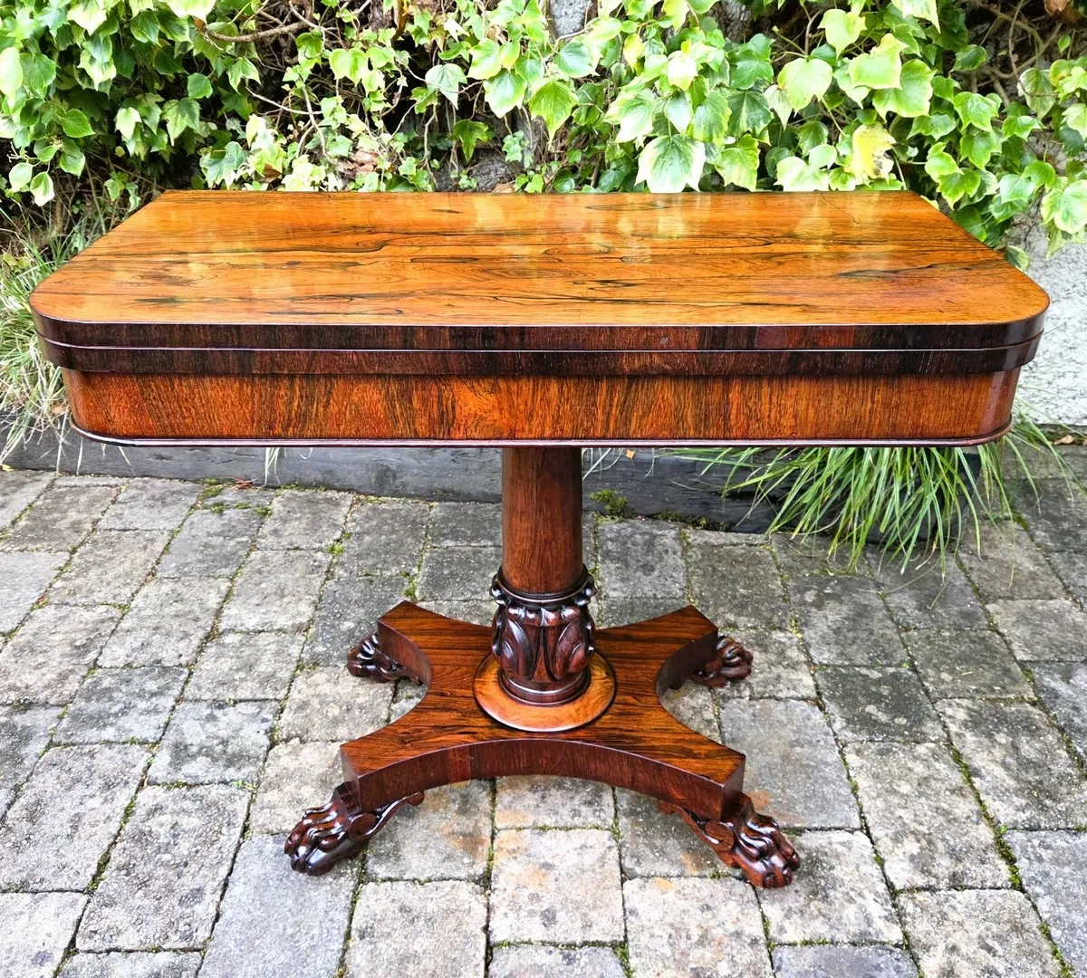 Georgian Rosewood Card Table- Circa 1830 - Image 1