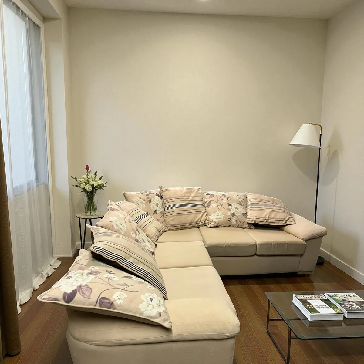 Yellow corner sofa L shaped delivery available - Image 1