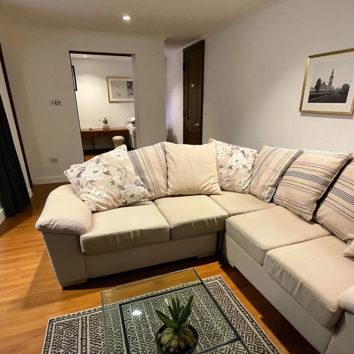 Yellow corner sofa L shaped delivery available - Image 2