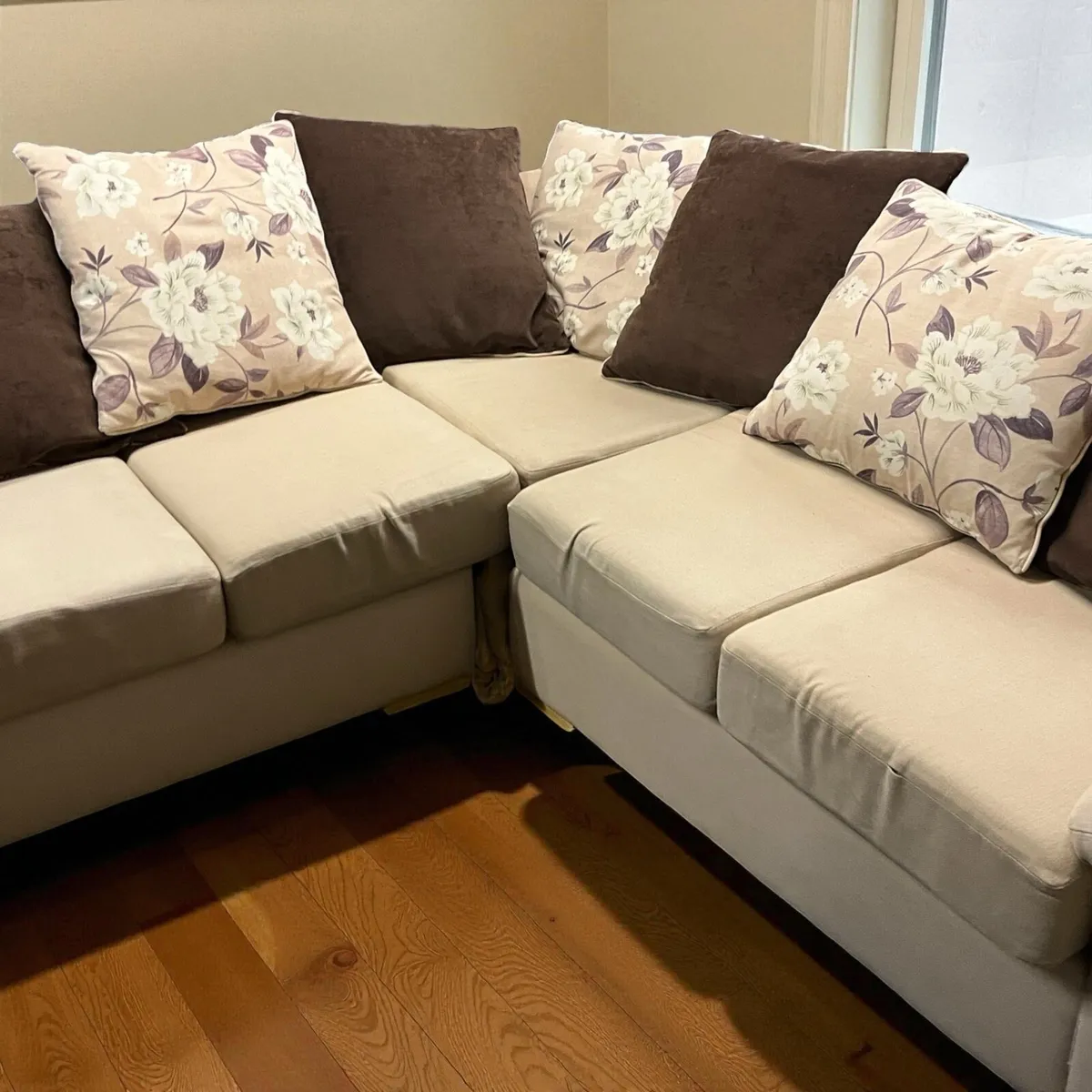 Yellow corner sofa L shaped delivery available - Image 3