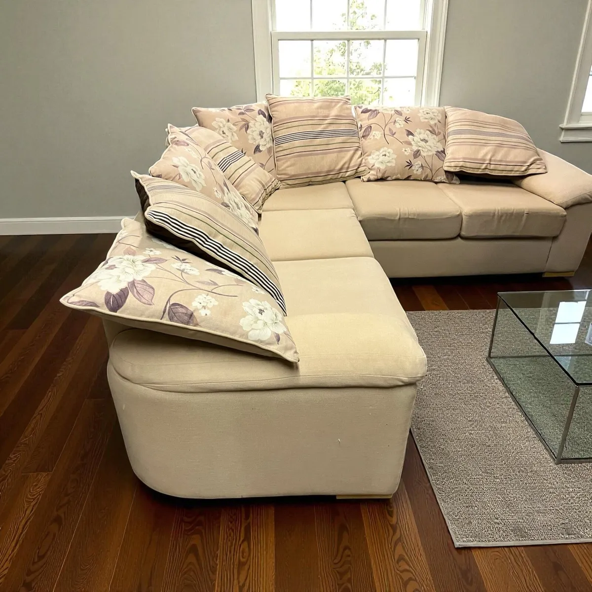 Yellow corner sofa L shaped delivery available - Image 4