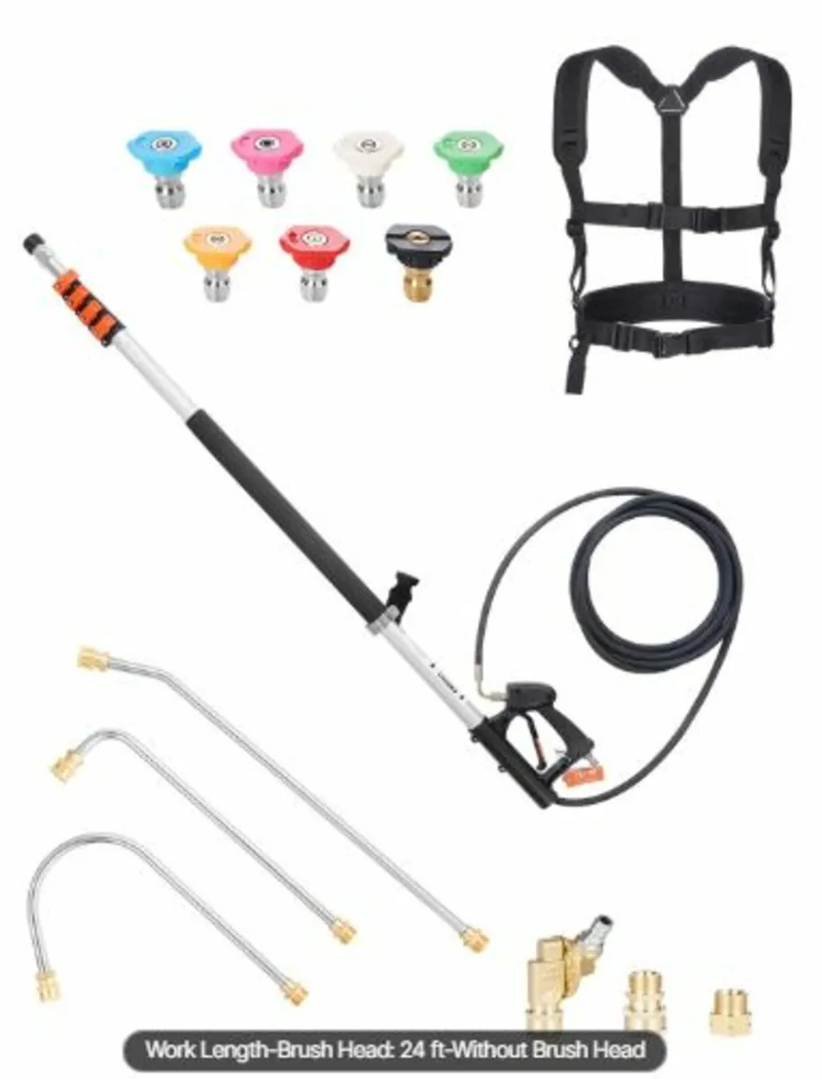 Pressure Washer Telescoping Wand, 24 ft, 4000 psi - Image 1