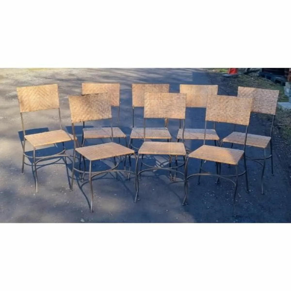 Set of 8 Wicker Chairs KAS737 - Image 2
