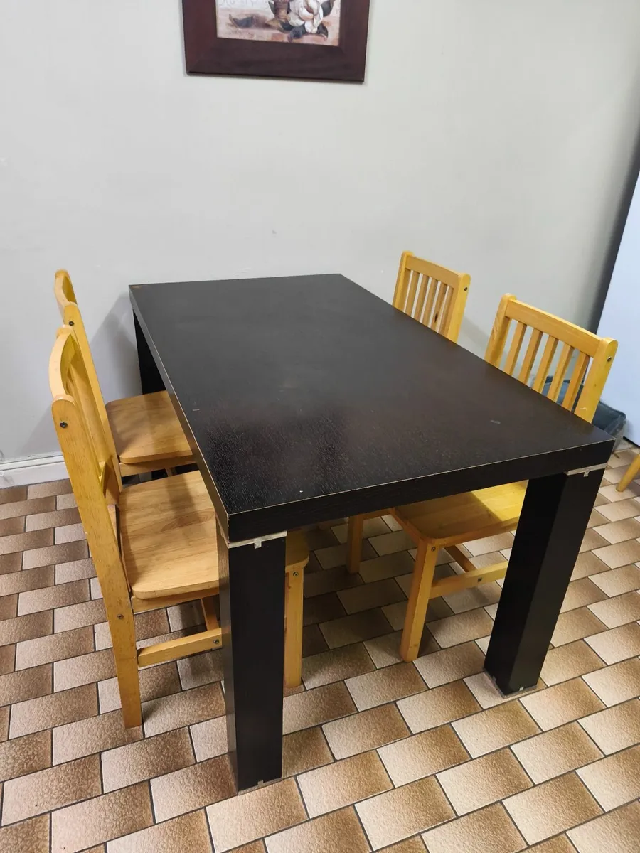 Table and 4 chairs   FREE.  COLLECTION ASAP - Image 1