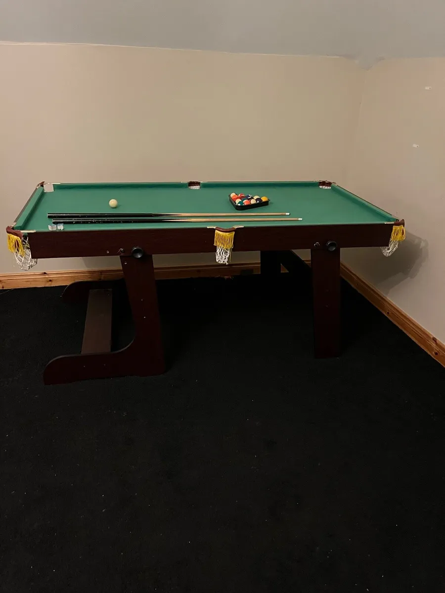 6’ Foldable Pool Table - Image 2