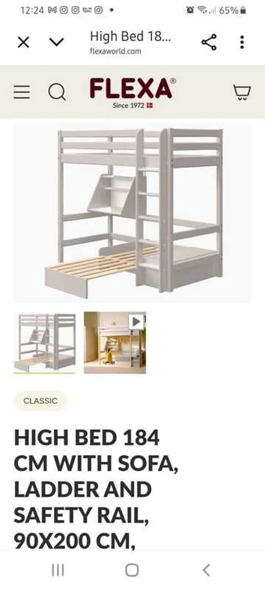 Flexa High Bed Ad Ons  - Sofa and Desk - Image 2