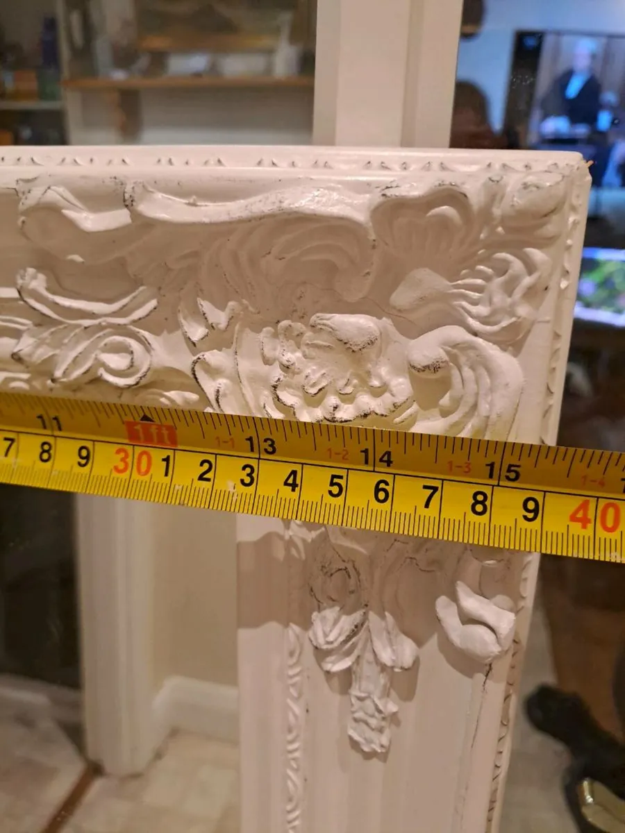 Rectangular mirror white carved - Image 4