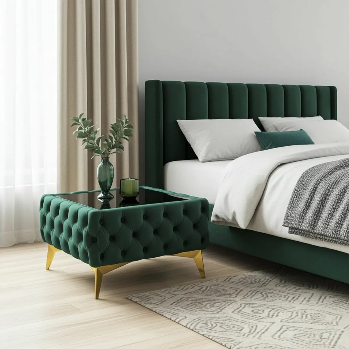 Chesterfield coffee table 63x63x35cm - Image 4