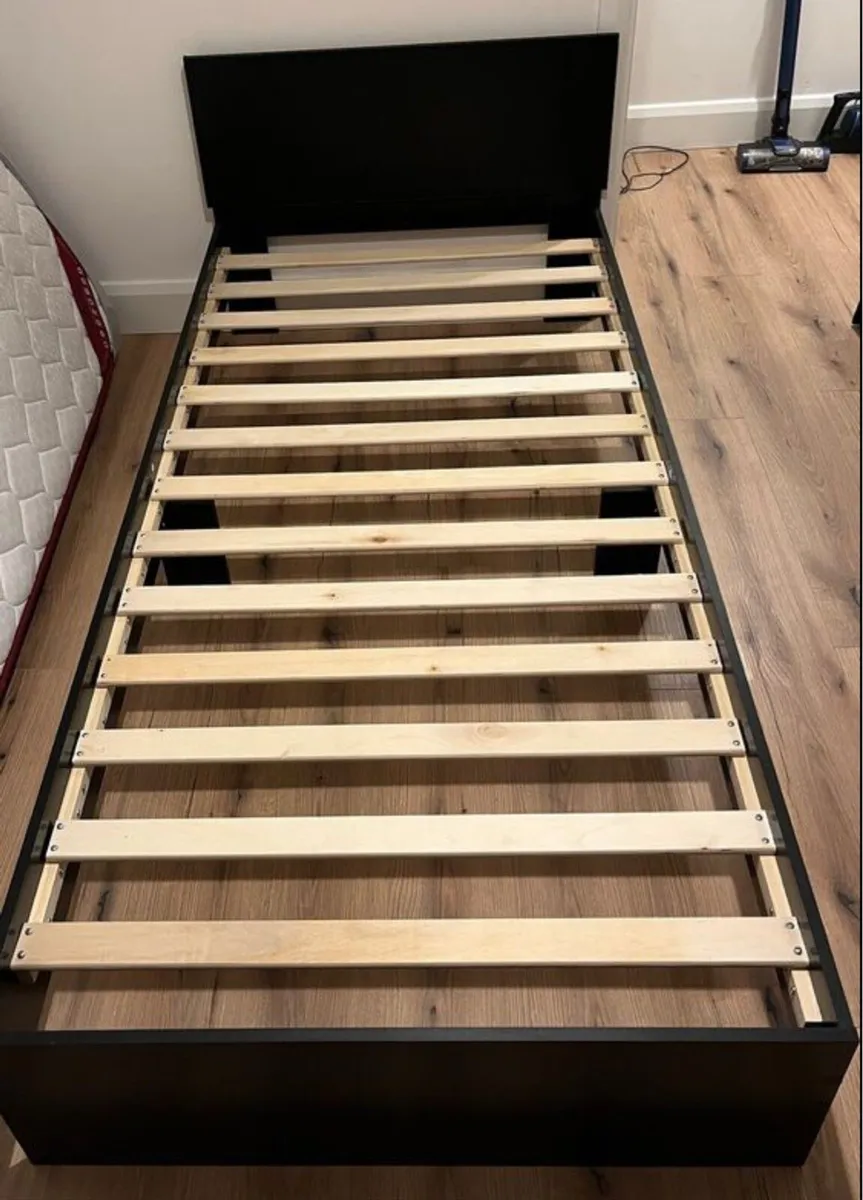 Lovely Black Single Wooden Bed Frame - Can Deliver