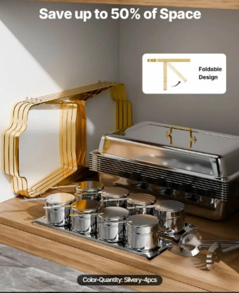 Chafing Dish Buffet Set,8Qt 4Pack,Stainless Steel - Image 3