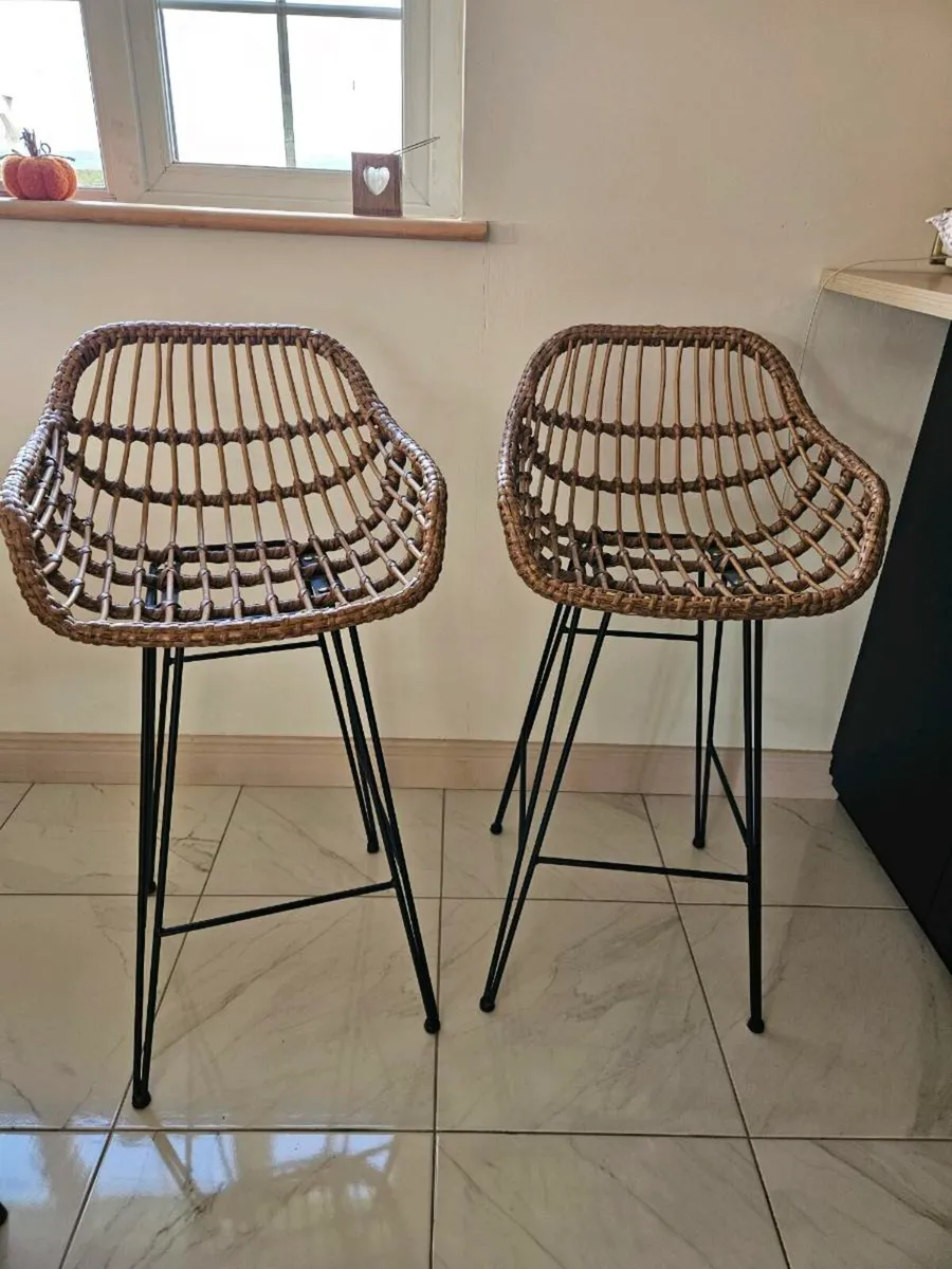 Rattan Bar Stools - Image 2