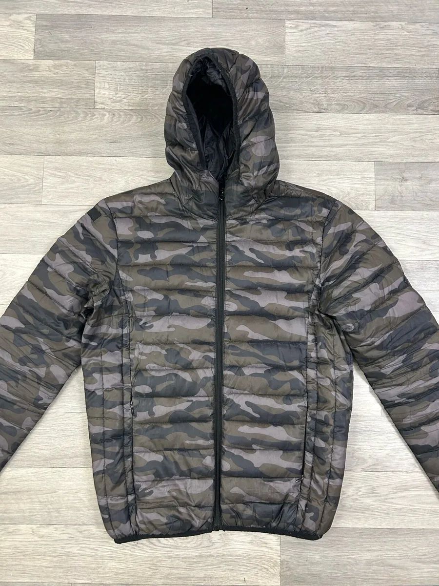 Schott NYC Down Filled Camo Puffer Jacket Mens S - Image 2