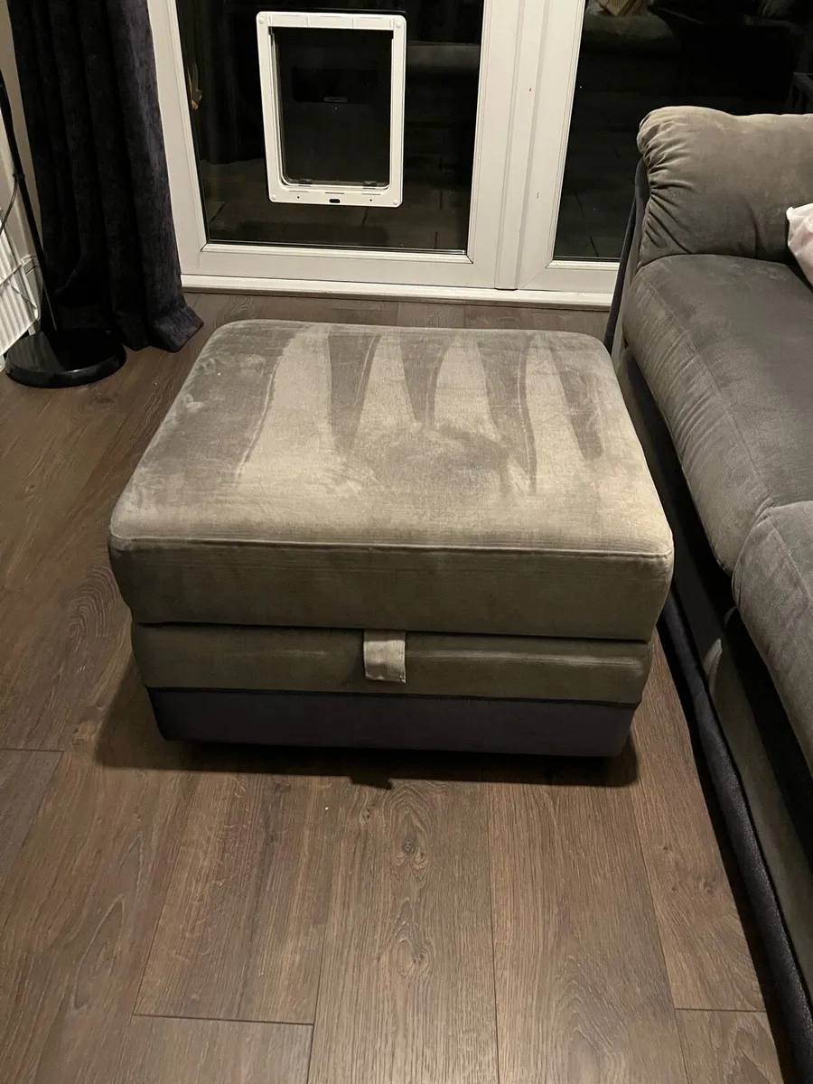 Couch & Pouffe with Storage - Image 2