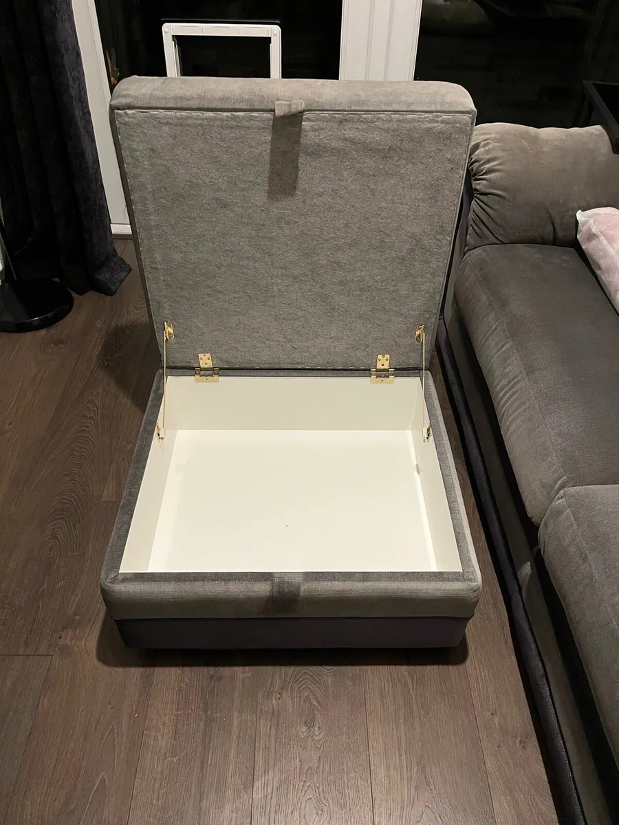 Couch & Pouffe with Storage - Image 3