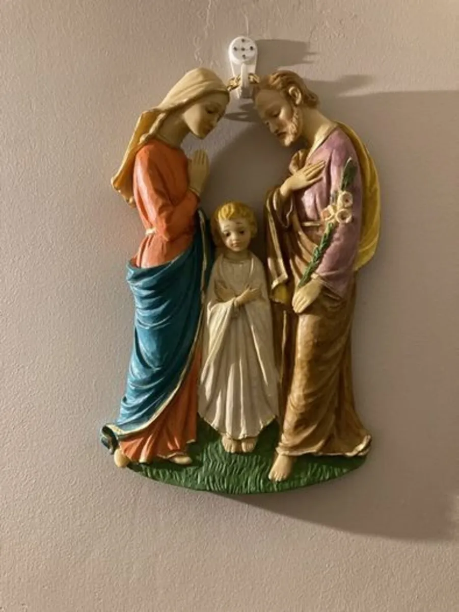 Holy Family Resin Statue plaque