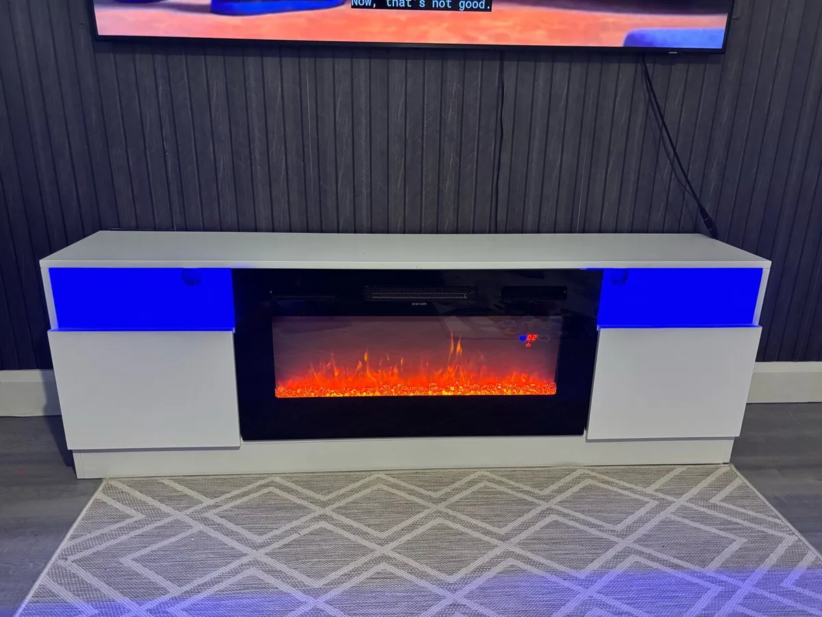 Tv unit with built in fireplace heater - Image 2