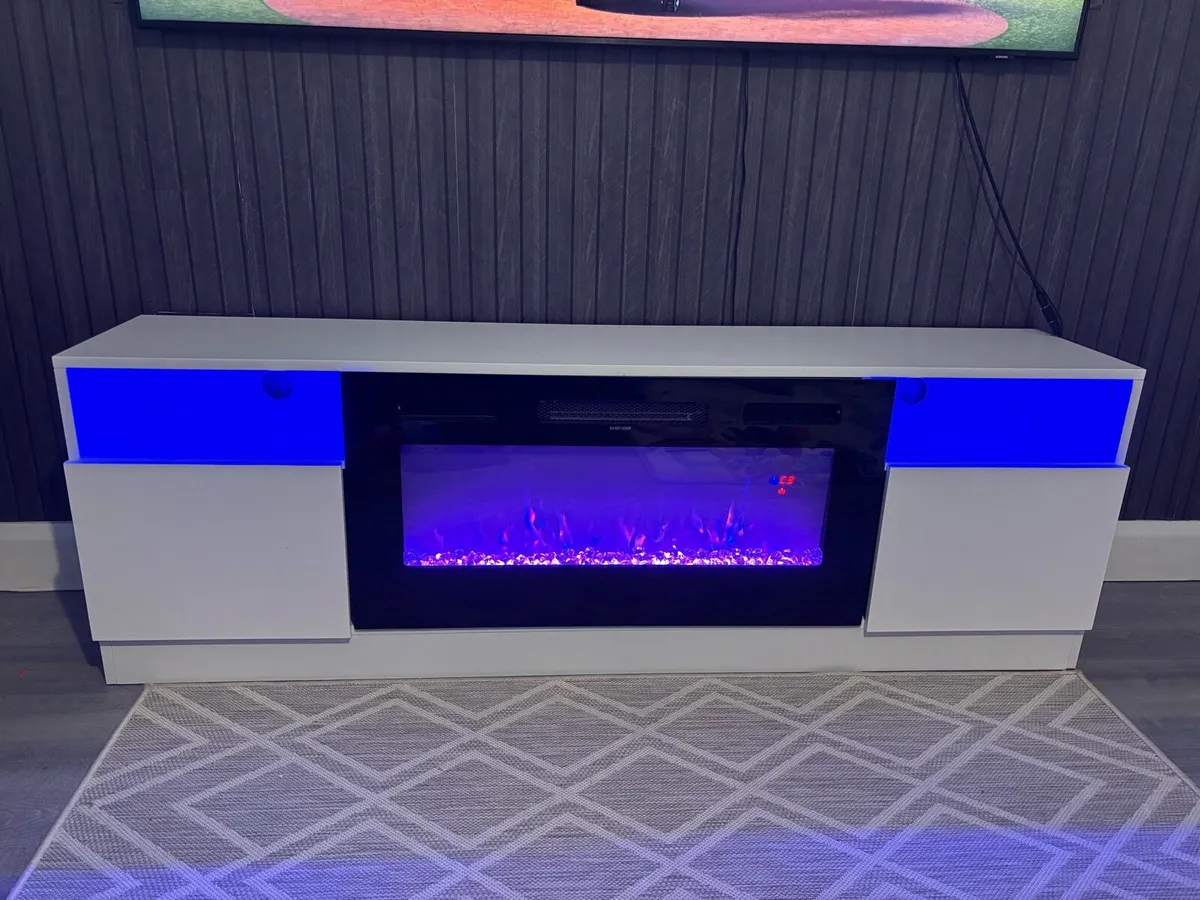 Tv unit with built in fireplace heater - Image 3