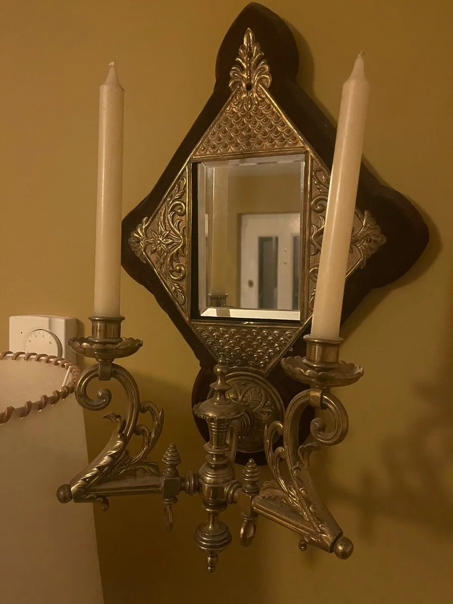 vintage mirror candelabra - Image 2