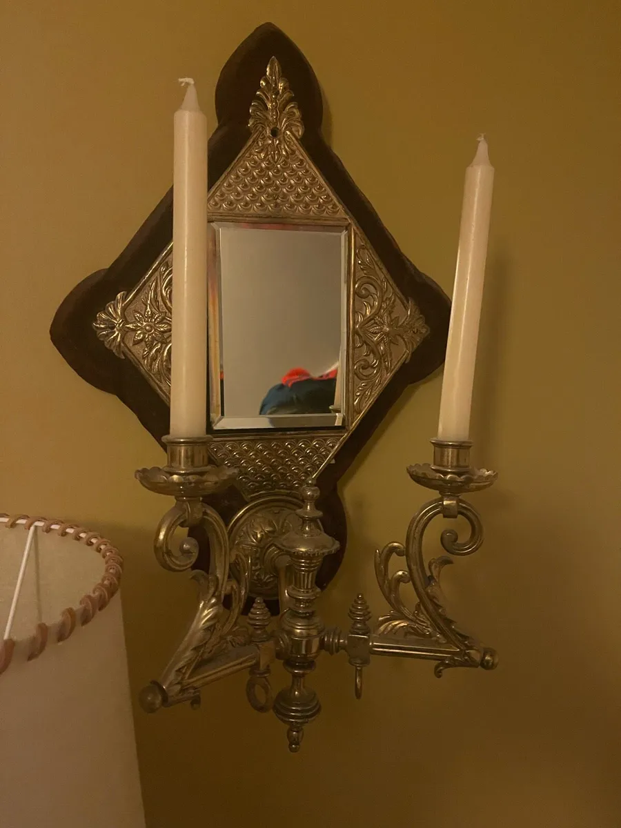 vintage mirror candelabra - Image 3