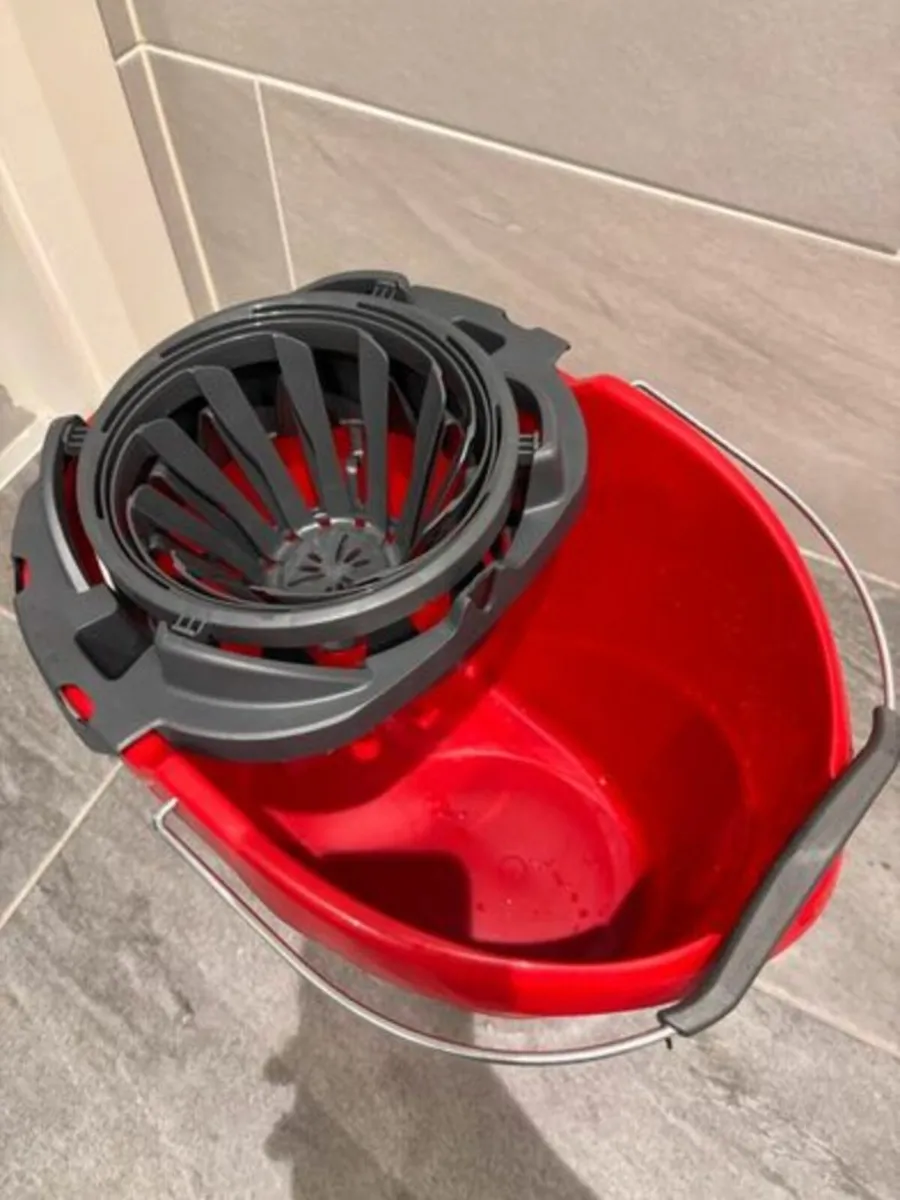 3 cleaning items: mop, bucket, broom and dustpan - Image 4