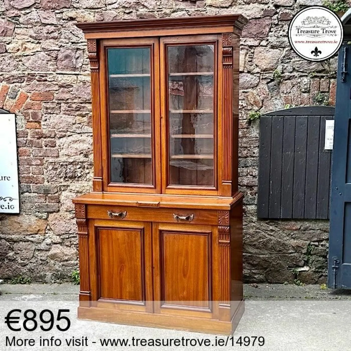 Tall vintage and antique bookcases - Image 3