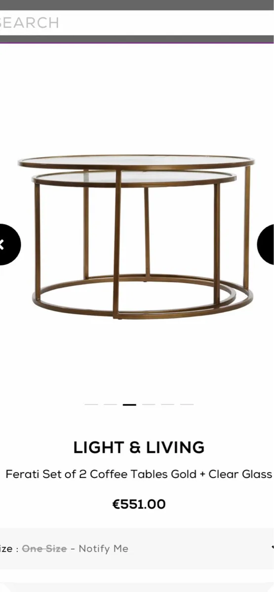 Light and living Ferati coffee tables  new in box - Image 1