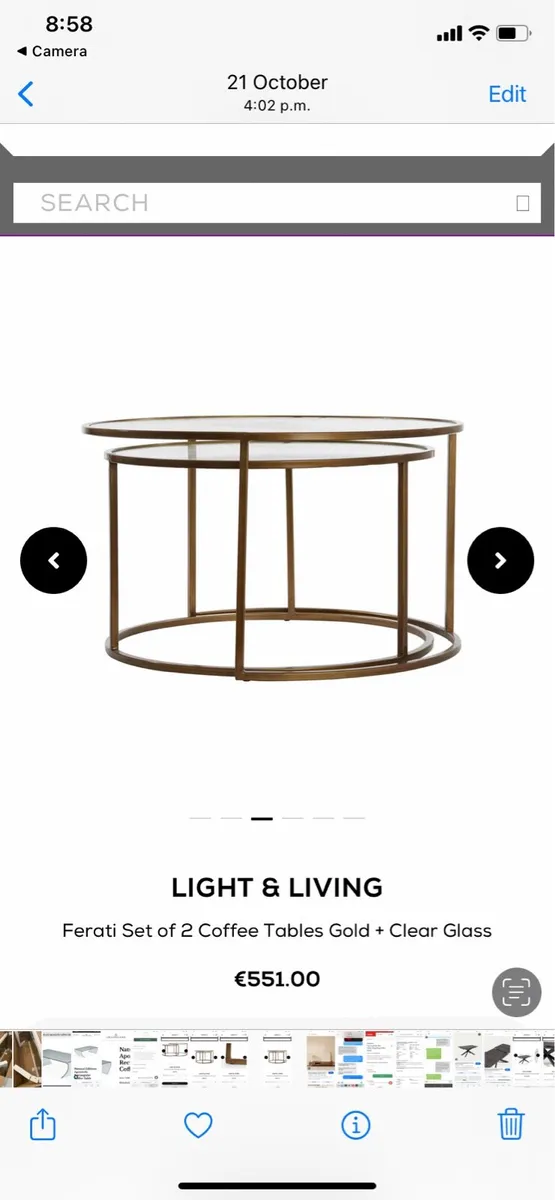 Light and living Ferati coffee tables  new in box - Image 2