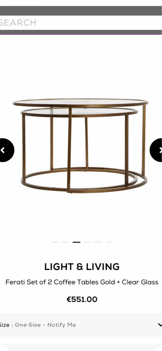 Light and living Ferati coffee tables  new in box - Image 4