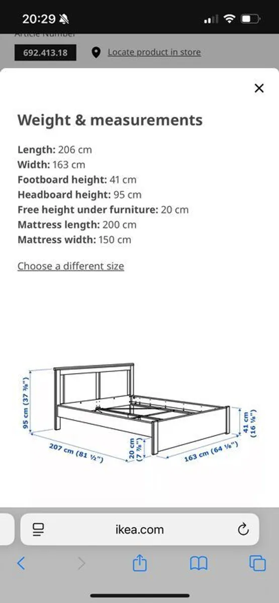 Standard King Bed Frame - Image 2