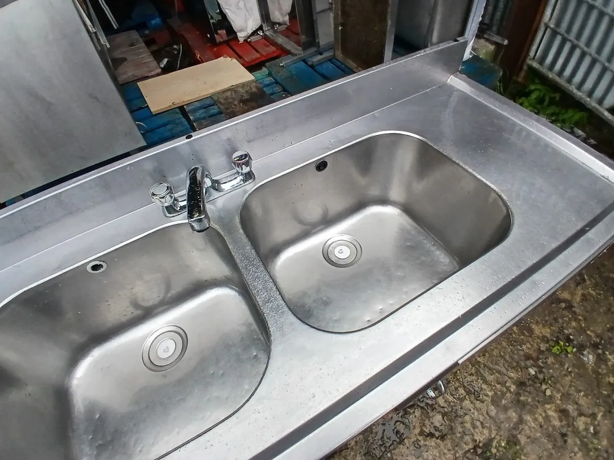Staneless steel cabbinet double sink unit.... - Image 2