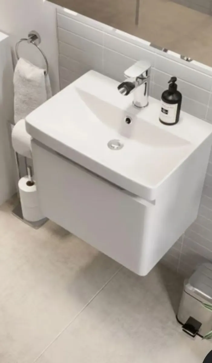 Wall Hung Vanity units 500mm width 1 Drawer - Image 2
