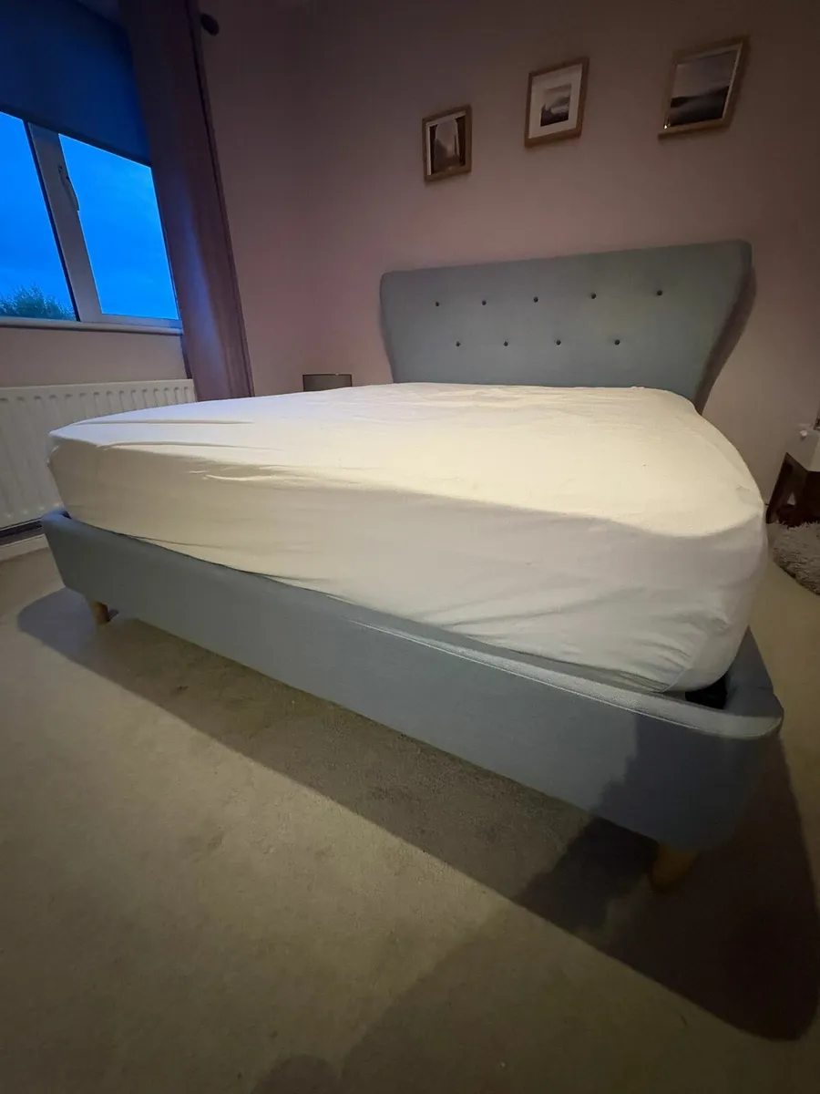 King size bed and mattress - Image 3