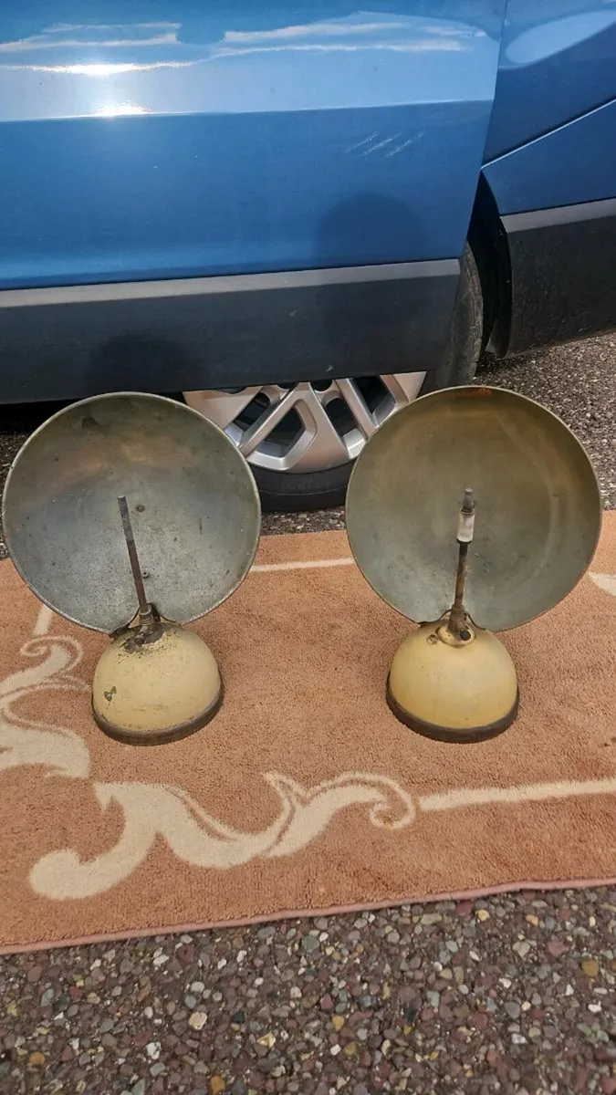 Old oil lamps  & weighing scales for sale - Image 1