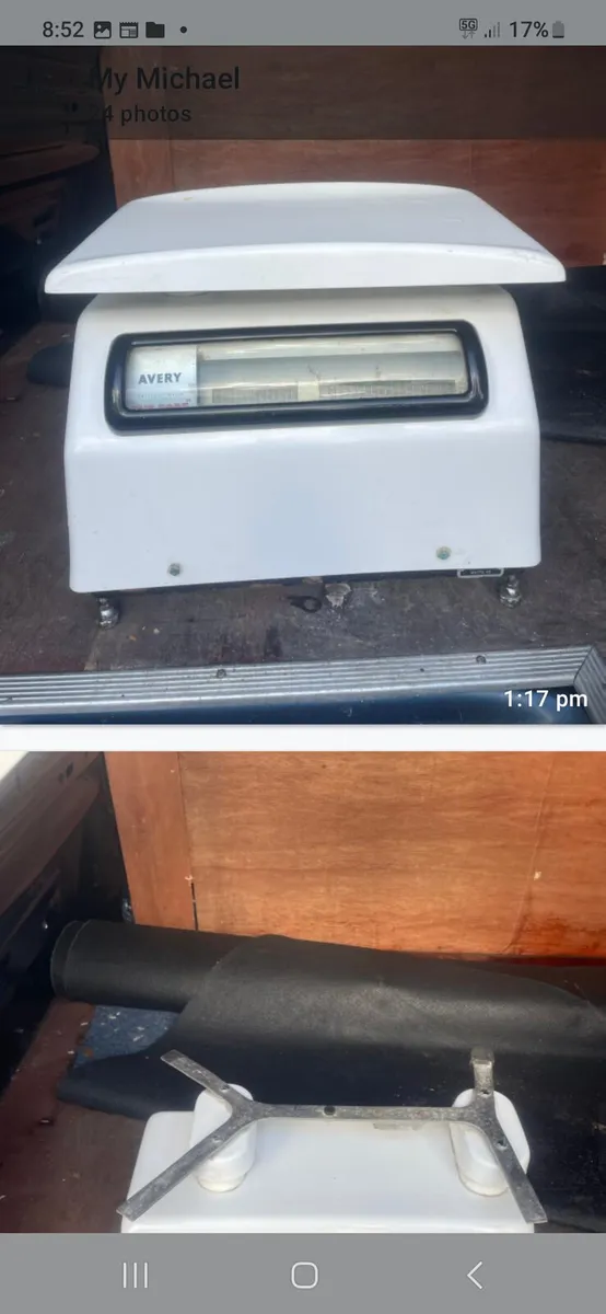 Old oil lamps  & weighing scales for sale - Image 3