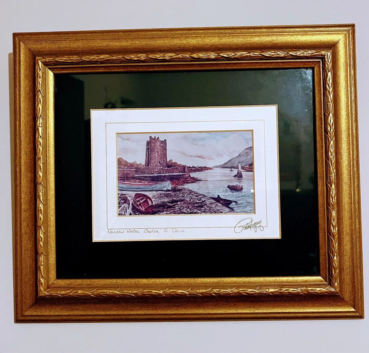 vintage print of Narrow Water Castle - Image 1