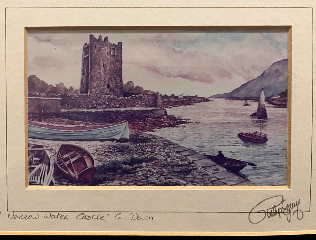 vintage print of Narrow Water Castle - Image 2