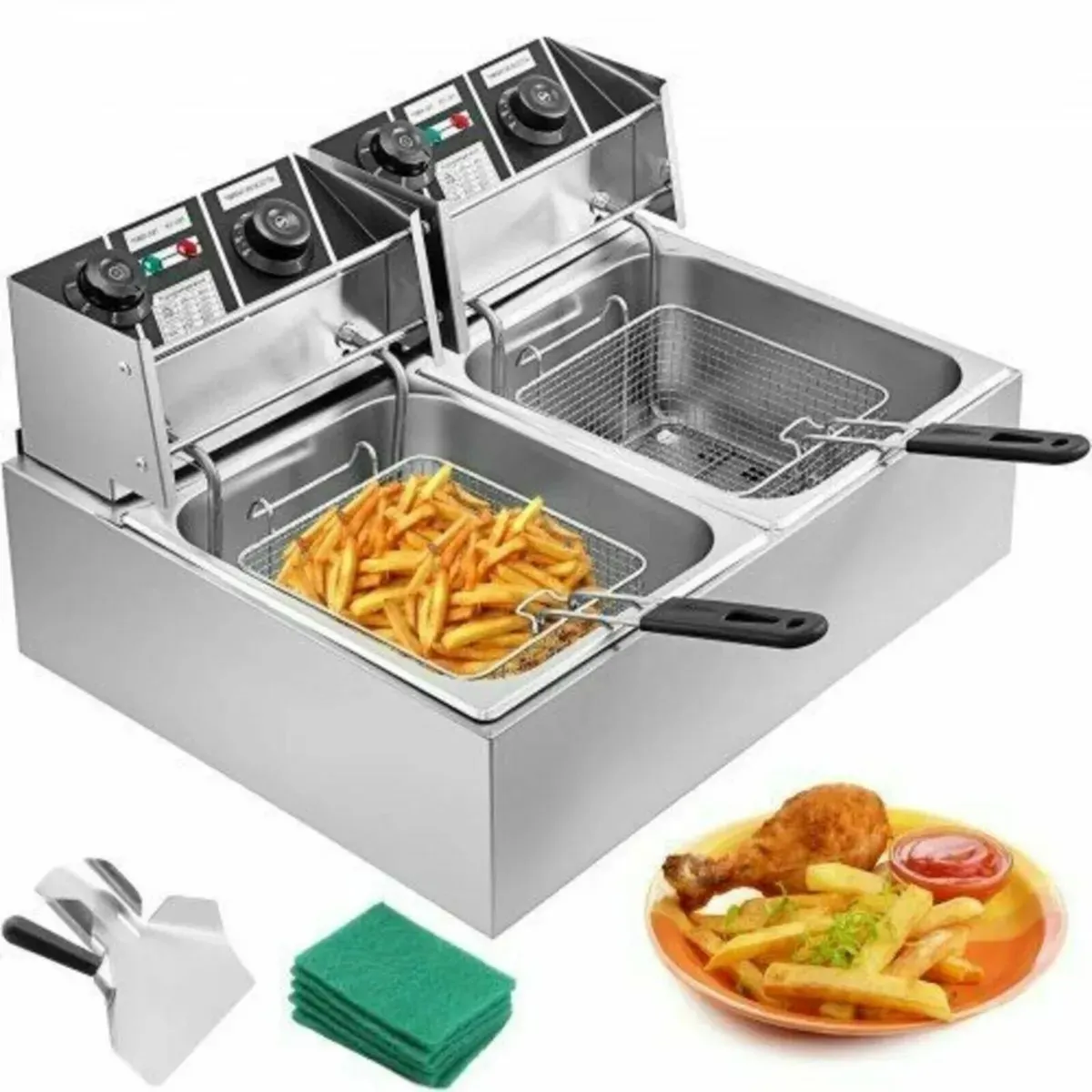 Commercial 20L Deep Fryer Stainless Steel - Image 3