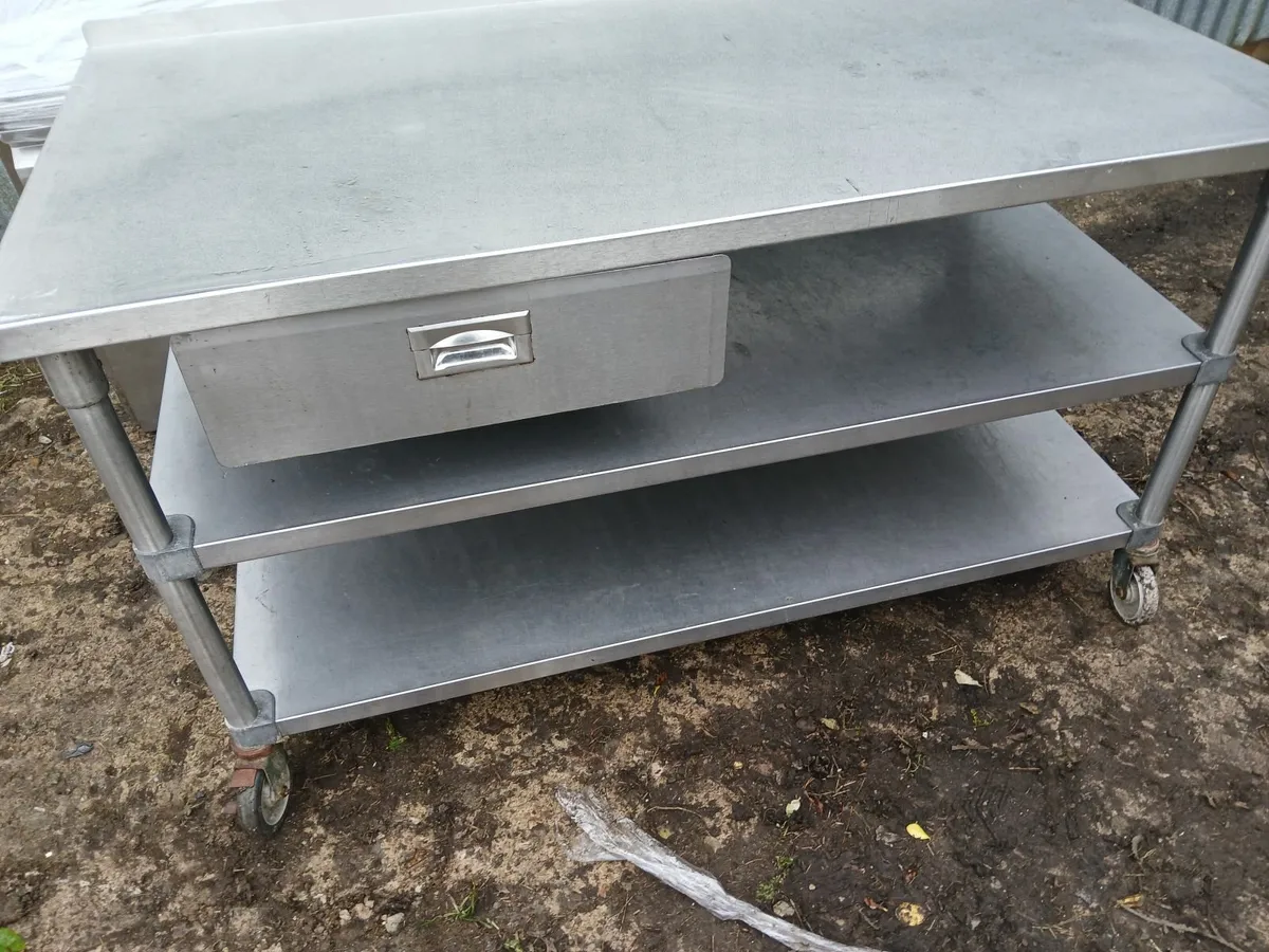 Stainless steel ..bakers table...delivered - Image 3