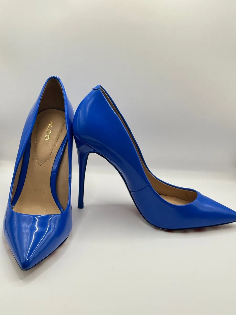 💙 ALDO Royal Blue Patent Heels - Image 1