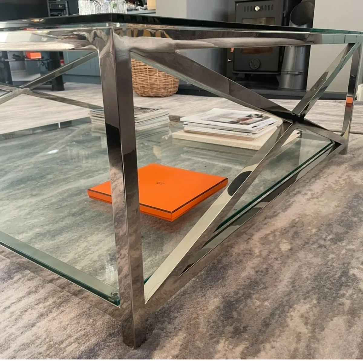 Neptune Manahattan Chrome/Glass Coffee Table - Image 3