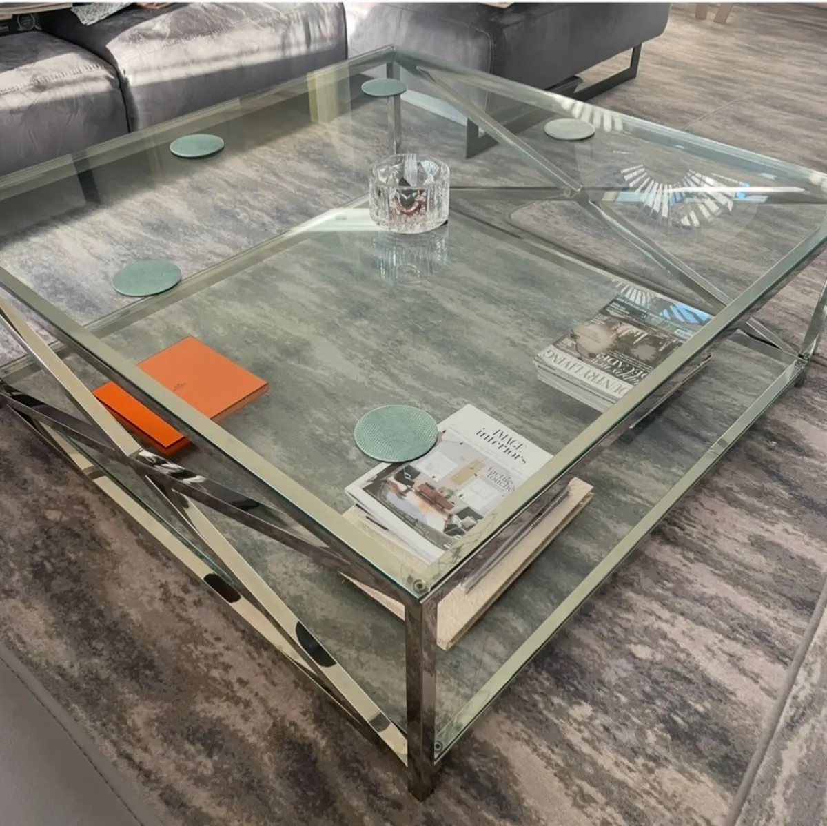 Neptune Manahattan Chrome/Glass Coffee Table - Image 4