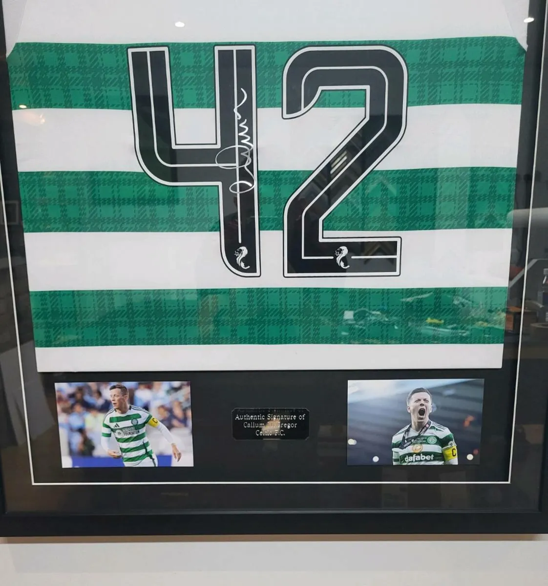 Premium Framed Signed Callum McGregor Celtic Shirt - Image 4