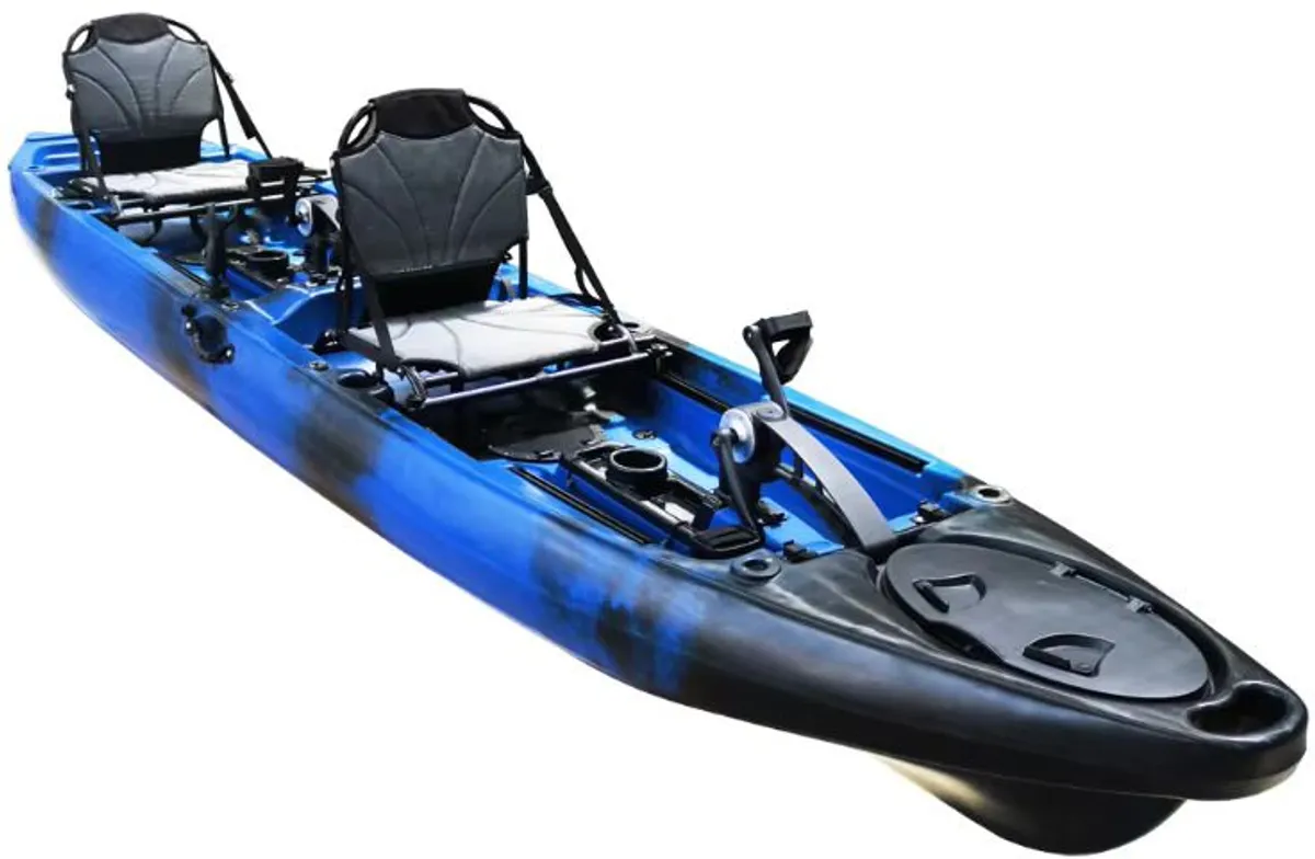 Tandem doubble fishing kayak with propeller pedal drive and accesories. 14ft long  brand new - Image 4
