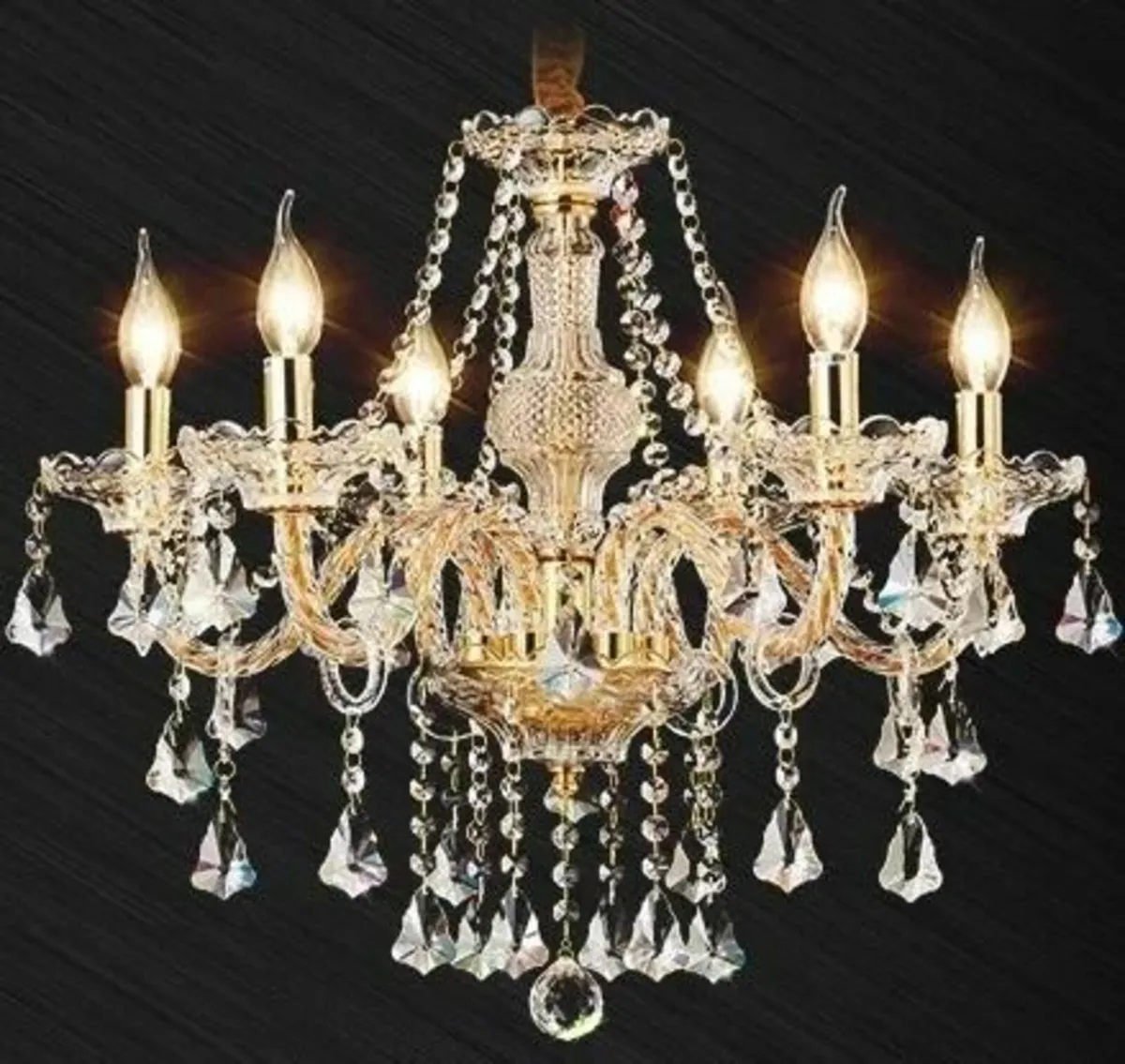 Crystal Chandelier 10 Lights Elegant Droplet - Image 2