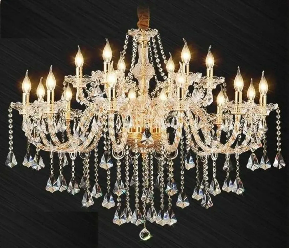 Crystal Chandelier 10 Lights Elegant Droplet - Image 3