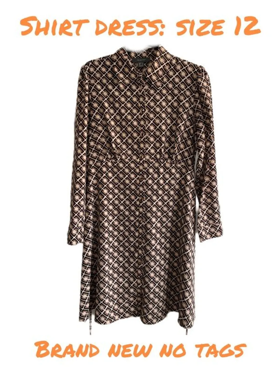 BRAND NEW Ladies Shirt Dresses: Size 10 and 12 - Image 1