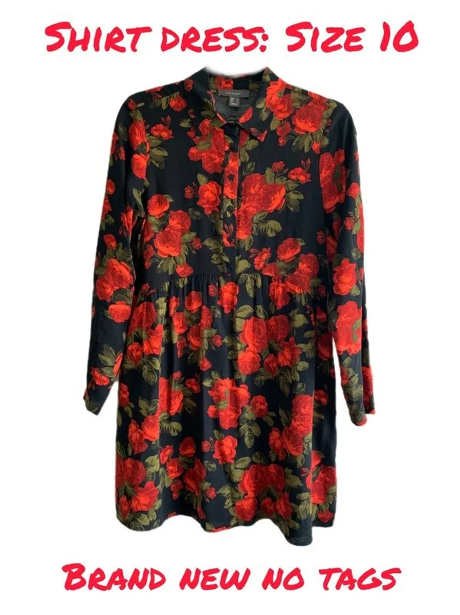 BRAND NEW Ladies Shirt Dresses: Size 10 and 12 - Image 2