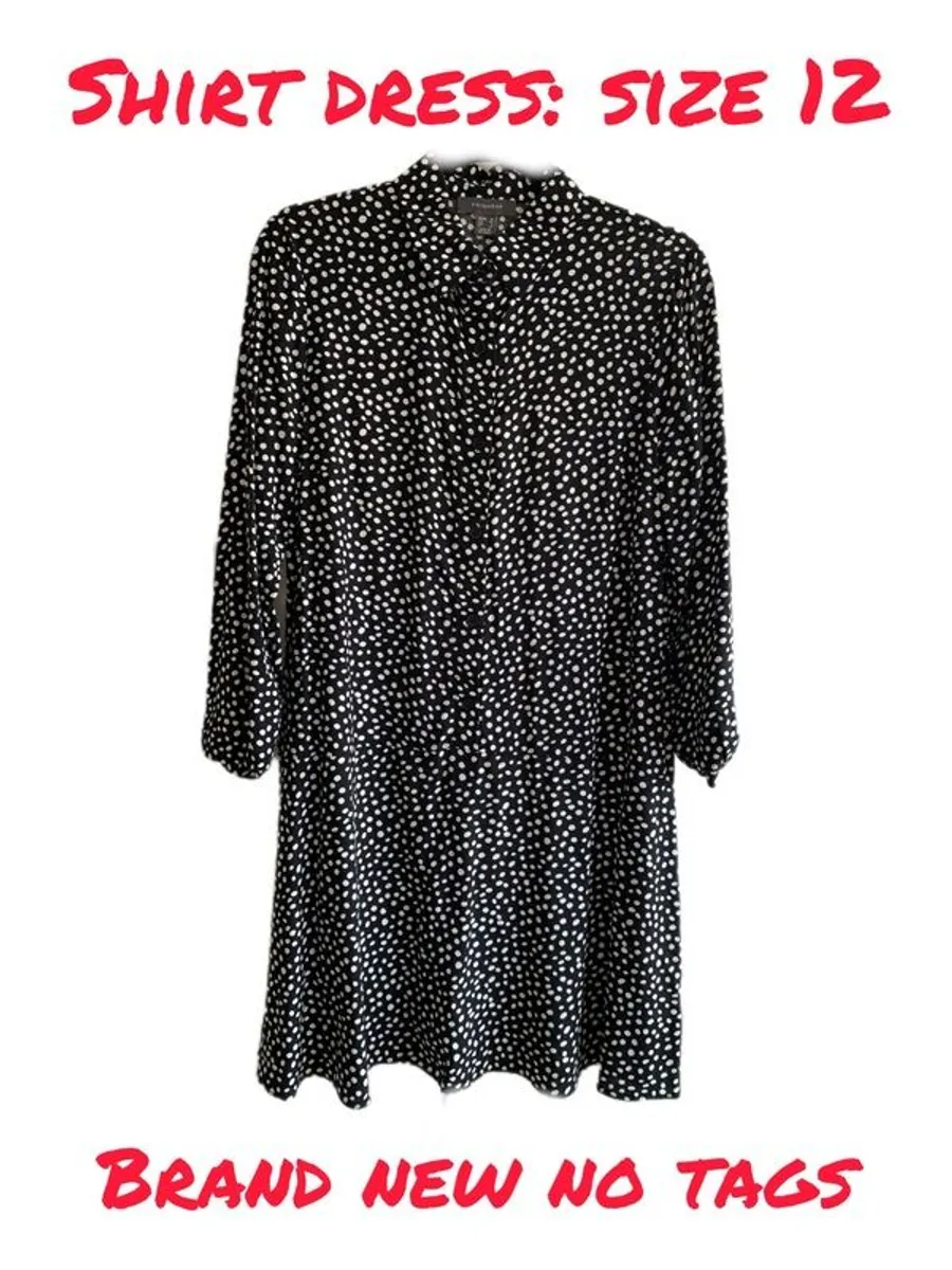 BRAND NEW Ladies Shirt Dresses: Size 10 and 12 - Image 4
